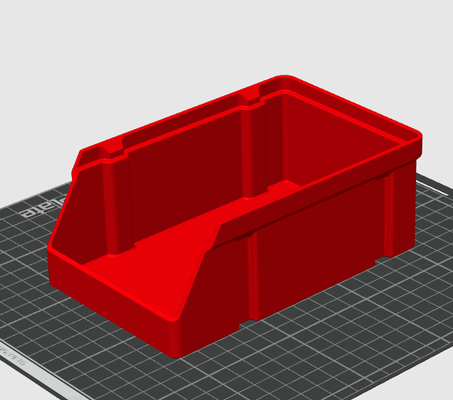 empilhável caixa 100x 160x 63mm by biblioteca s 3d impressora acessórios modular parafuso nozes 3d print model - Mito3D