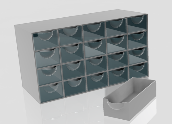storage box drawers by 3d servis tools organizers 3d print model - Mito3D