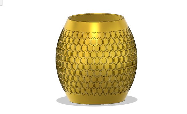 favo mel vaso by 3d serviço arte modelos 3d print model - Mito3D
