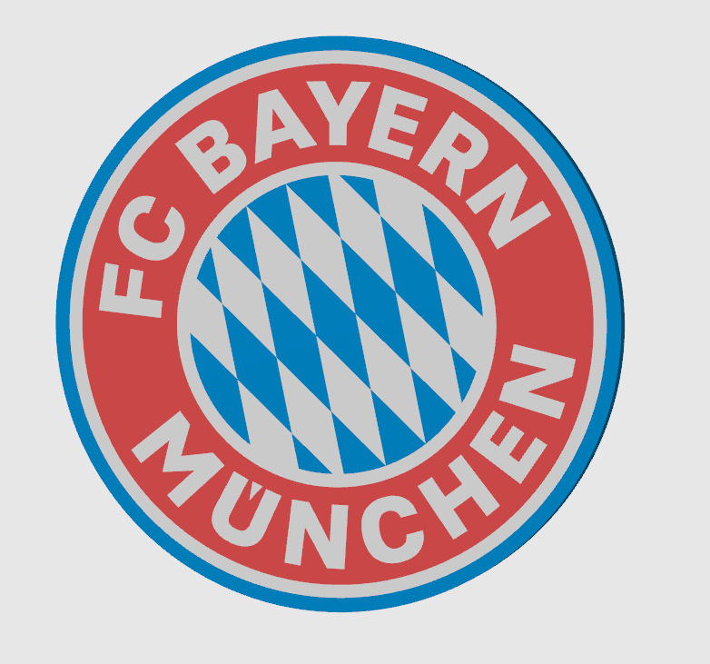 fc bayern munich logo by 3dprintcess ménage décor mur art fcb damé sport bundesliga football football 3D print model - Mito3D