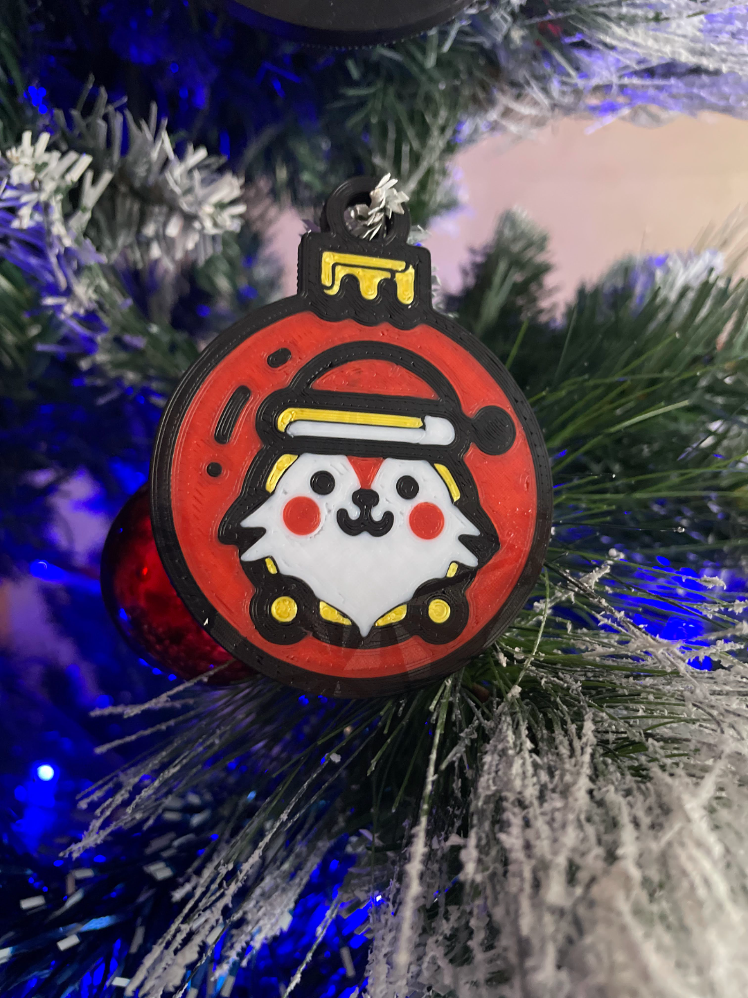 jolly penguin christmas ornament by frikzone3d household festivities holiday festive winter cheer cute animal decor santa hat seasonal joyful 3d print merry gift xmas tree yuletide 3D print model - Mito3D