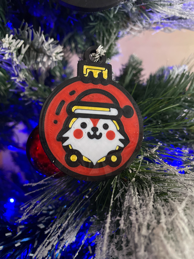 neşeli penguen noel süs by frikzone3d ev halkı şenlikler tatil festival kış tezahürat şirin hayvan dekor baba şapka mevsimlik 3d yazdır neşe hediye ağaç yuletide 3d print model - Mito3D