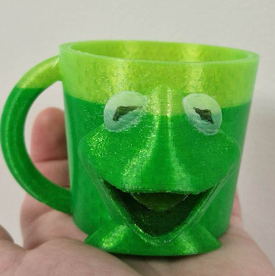 kermit tasse by 3d bedienung haushalt dekor 3d print model - Mito3D