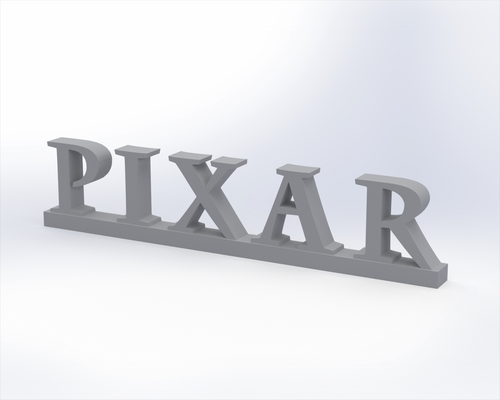 pixar logo sign 40 min print by thecreativelily art signs & logos disney funko wall-e toy story finding nemo shelf monsters pop quick no ams 3d print model - Mito3D