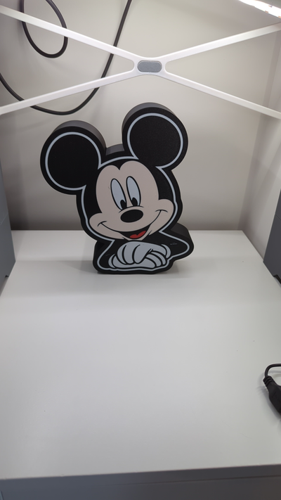 mickey ratón caja ligera led 4 color ams listo by infundir 3d arte modelos anime disney navidad ligero 3d print model - Mito3D