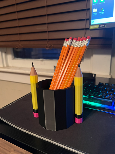 tasse crayons by chef ménage bureau crayon art organisation stylo ustensile 3d print model - Mito3D