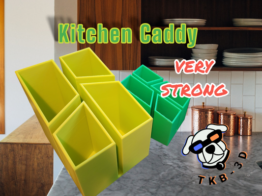 strong kitchen caddy scalable by tkb-3d household house models caddy oraganiser oragnization oragnized holder bambu logo contest 3d print model - Mito3D