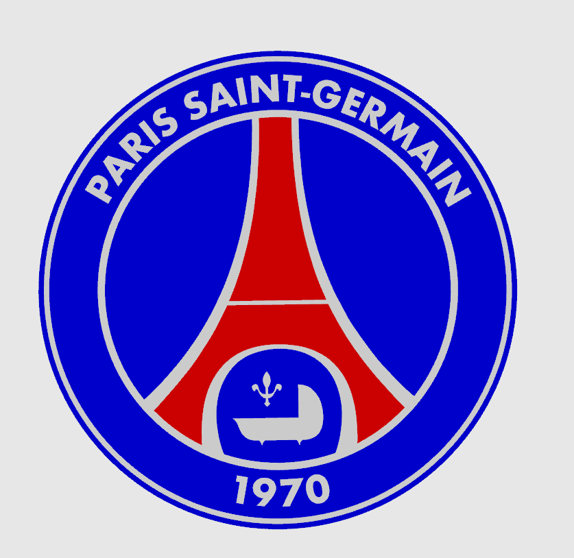 psg logo parigi santo germain by 3dprintcess arte 2d ligue ligue1 calcio calcio francia francese wappen club 3D print model - Mito3D