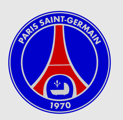 psg logo - paris saint germain by 3dprintcess art 2d ligue ligue1 soccer football fussball frankreich french wappen club 3d print model - Mito3D
