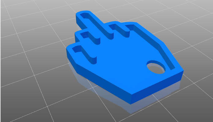 middle finger keychain by adam van k fashion models 3d print model - Mito3D