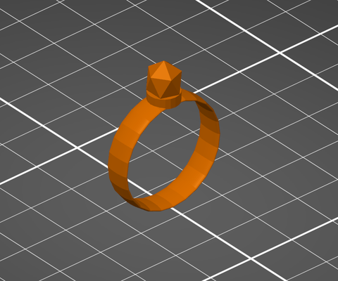 diamant ring by adam van mode modelle sla tragbar harz wettbewerb tragfähig ringwettbewerb 3d print model - Mito3D