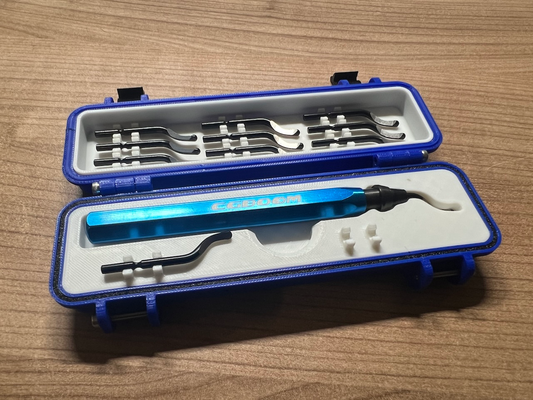 deburring tool case 150mm afa tooling - rugged box style remixed by mr svzi tools organizers storage storagebox parkside deburrtool deburringtool deburrer deburr afatooling afadeburrtool libraton meistergriff 3d print model - Mito3D