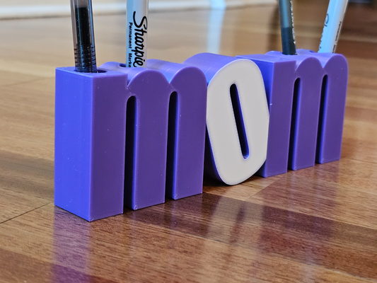 maman brosse dents stylo crayon batterie argent titulaire soutien organisateur génial cadeau noël mère journée by mikegtp ménage festivités phillips sonicare 3d print model - Mito3D