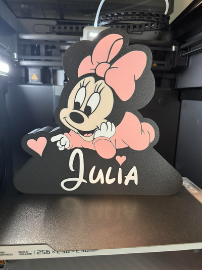 baby minnie mouse lightbox by disbjohn art signs & logos 3d print model - Mito3D