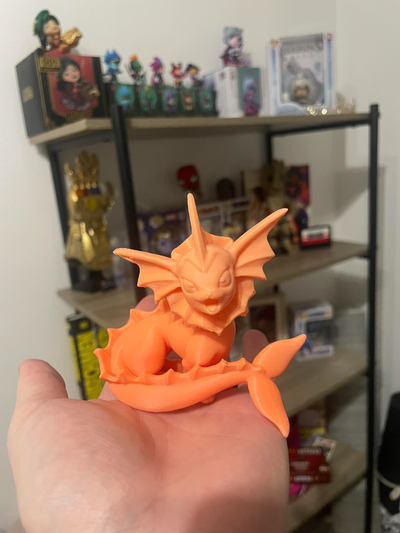 vaporeon pokemon by phyxoo miniature creature 3d print model - Mito3D