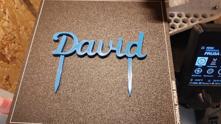 etiqueta pastel david by tomas hnyk arte señales logos 3d print model - Mito3D