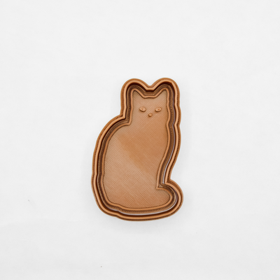 oturma kedi kurabiye kesici pul by yenmeyenler hobi kendin yap noel 2023 2024 noel kurabiyesi christmascookiecutter damgası kesiciler cookiescutter çerez kil hayvan hayvanlar 3d print model - Mito3D