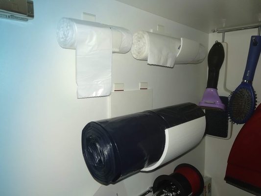 trash bag roll holder by hiscorebob household house models 3d print model - Mito3D