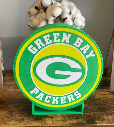 green bay packers led light box stand by powelljames10 art signs & logos 3d print model - Mito3D