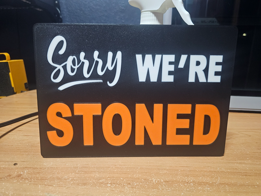stoned sign by joshdusseau art signs & logos 420 3d print model - Mito3D