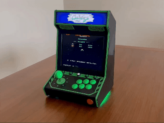 printed mini arcade machine by archer toys & games bartop videogame 3d print model - Mito3D