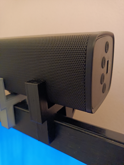 silberkamm soundbar stereo 2 1 tv halter unterstützung by außenseiter hobby diy musik 3d print model - Mito3D