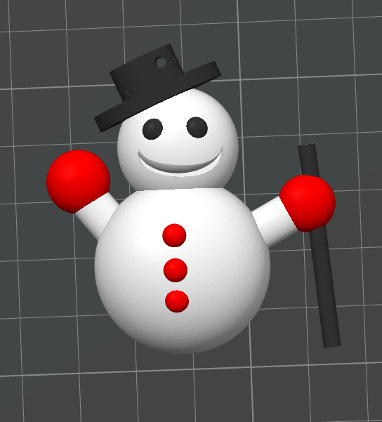 schneemann ornament by marc funston haushalt dekor weihnachten 3D print model - Mito3D