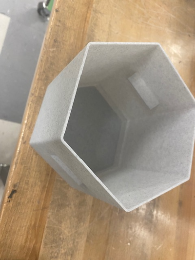 hexagone forme poubelle by tomheadley ménage maison modèles 3d print model - Mito3D