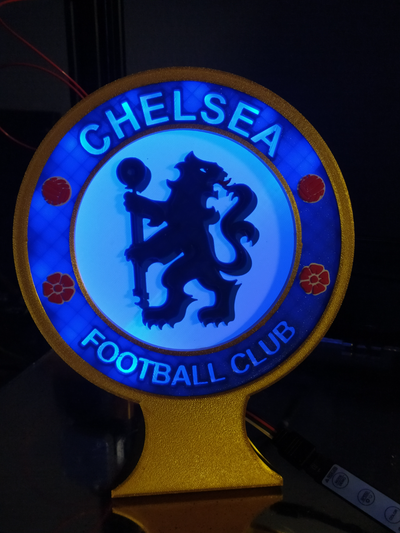 chelsea football club led lampe by marekparnican ménage décor fcchelsea 3d print model - Mito3D