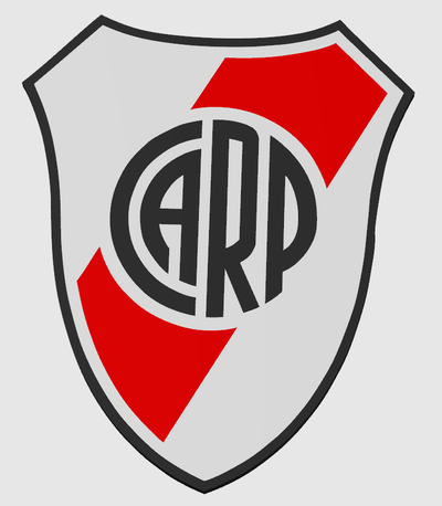 nehir tabak logo by 3dprintcess sanat 2d nehir plakası arjantin futbol güney amerika nafaka 3d print model - Mito3D
