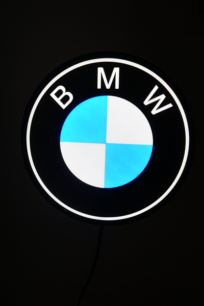 bmw logo led by 3d täufer drucken haushalt dekor 3d print model - Mito3D