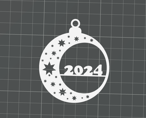 enfeite by marcos p arte sinais logotipos festa 2024 decoração festivo casa concurso 3d print model - Mito3D