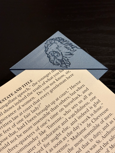 ecke lesezeichen löwe by stevo99 hobby diy buch bücher lesen leser zubehörteil 3d print model - Mito3D