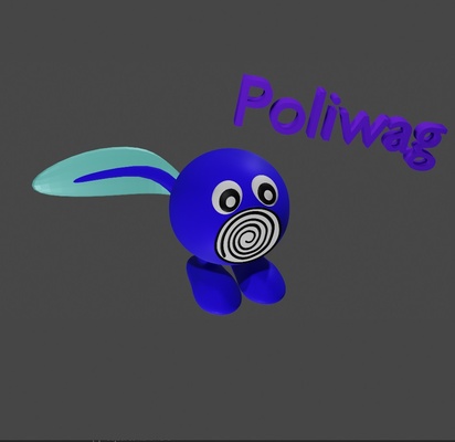 poliwag pokemon by 3d-wex toys & games characters 3dwex 3d print model - Mito3D