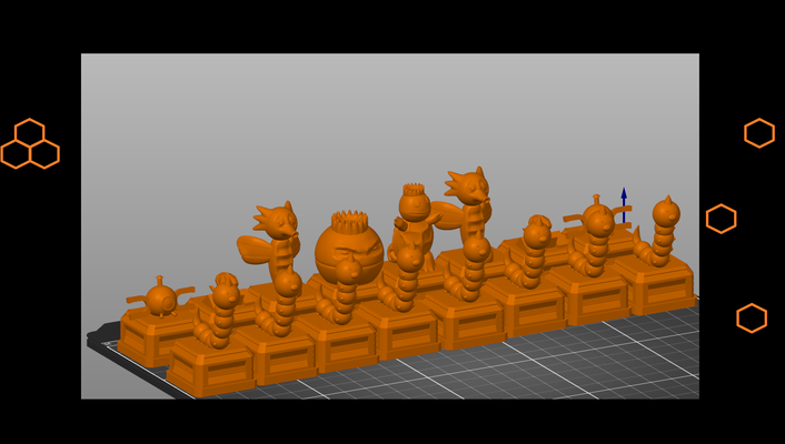 pokemon chess remixed by 3d-wex toys & games board figure queen horsea chessset voltorb diglett hoothoot koffing porygon weedle diglet hoorsee weedlee figute 3d print model - Mito3D
