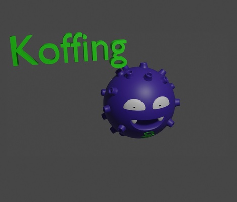 koffing pokemon by 3d wex juguetes juegos caracteres 3dwex cafe 3d print model - Mito3D