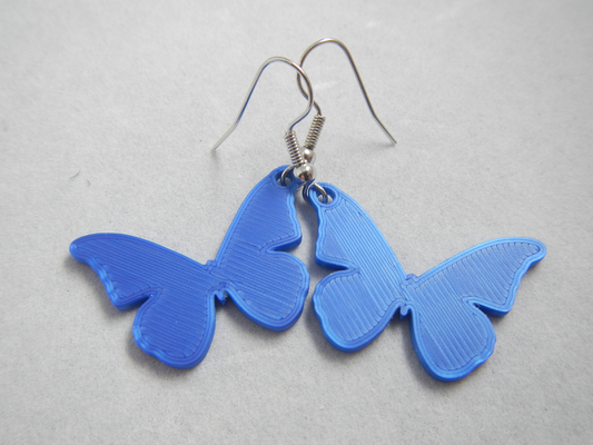 mariposa pendientes by kikaster6 moda lindo 3d print model - Mito3D