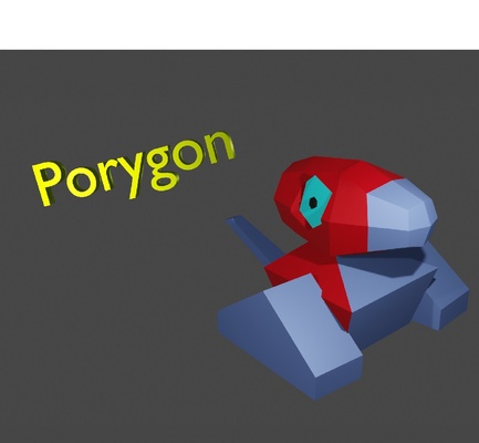 porygon pokemon by 3d-wex toys & games characters 3dwex 3d print model - Mito3D