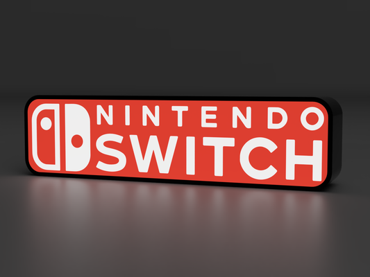 nintendo switch logo & led lightbox by lozagon1234 art signs logos nintendoswitch light ledart box 3d print model - Mito3D
