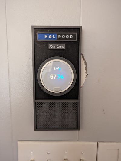 hal 9000 home edition by midgett household house models 2001 space odyssey nest thermostat google 3d print model - Mito3D