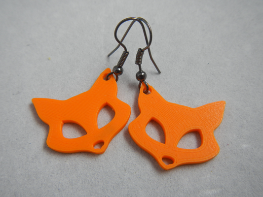cute fox earrings by kikaster6 fashion cutefox kids 3d print model - Mito3D