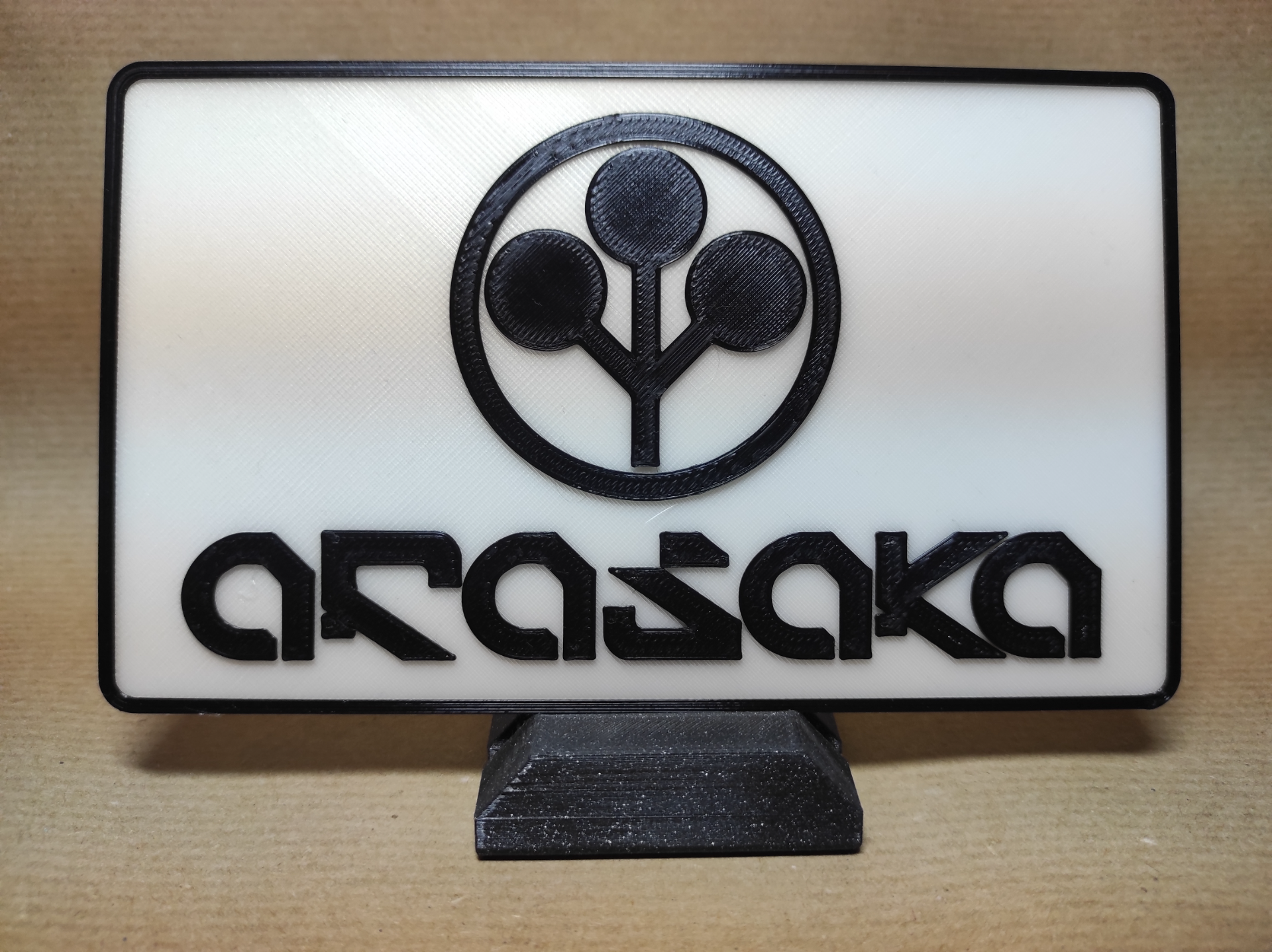 arasaka signe cyberpunk 2077 by kikaster6 art panneaux logos décor jeu tanière 3D print model - Mito3D