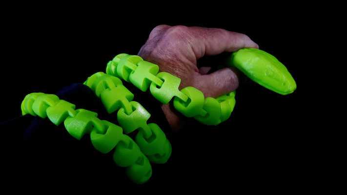 articulado serpente flexi ams multicolorido remixar remixado by maker1o1 miniaturas animais flexível fofa 3d print model - Mito3D