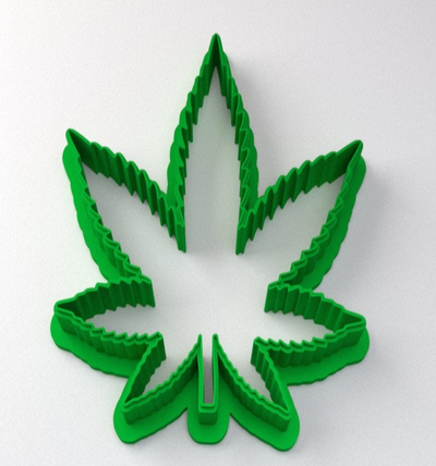 cannabis cookie cutter - marijuana leaf remix remixed by letitbe7 household house models cookiecutter grass 3d print model - Mito3D