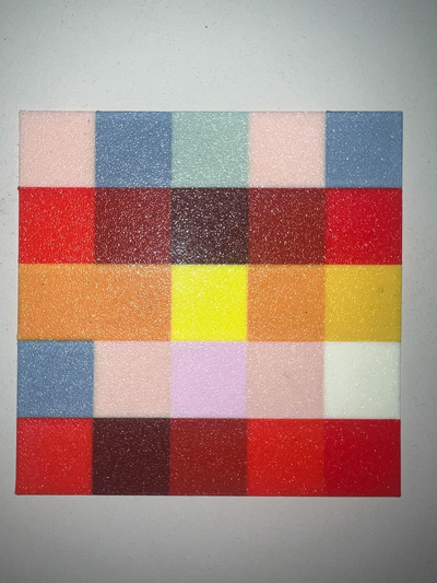 color blending helper 3 layers 5x5 random +black by 3dtdejf 3d printer test models colour change 3d print model - Mito3D