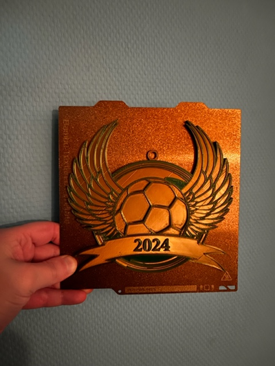 futebol 2024 placa cabide by dinozzo28 arte 2d decoração 3d print model - Mito3D