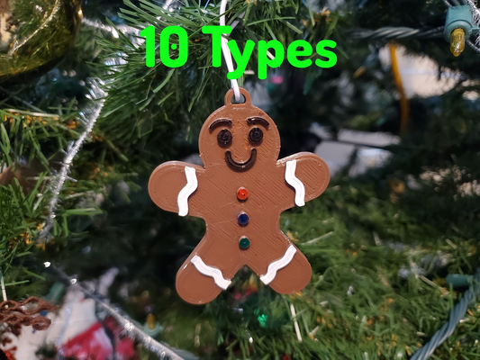 christmas gingerbread men by dr3d prints household festivities ornament gingerbreadman holiday decor 3d print model - Mito3D