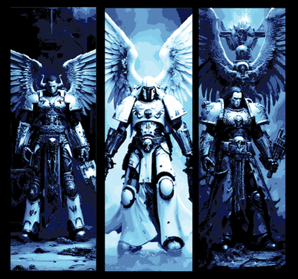 warhammer 40000 fan art - leadership portraits set of 3 bookmarks by mclanesmemories 2d tabletop game miniatures book mark marker bookmark hueforge 3d print model - Mito3D