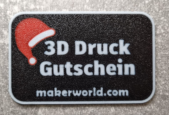 3d presión vale weihnachten navidad tamaño tarjeta crédito by leif3d arte moneda insignias regalo cupón impresión alemán 3d print model - Mito3D