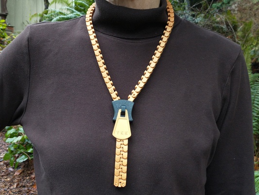 zipper bolo tie remixed by lobocnc fashion models necklace bolotie 3d print model - Mito3D